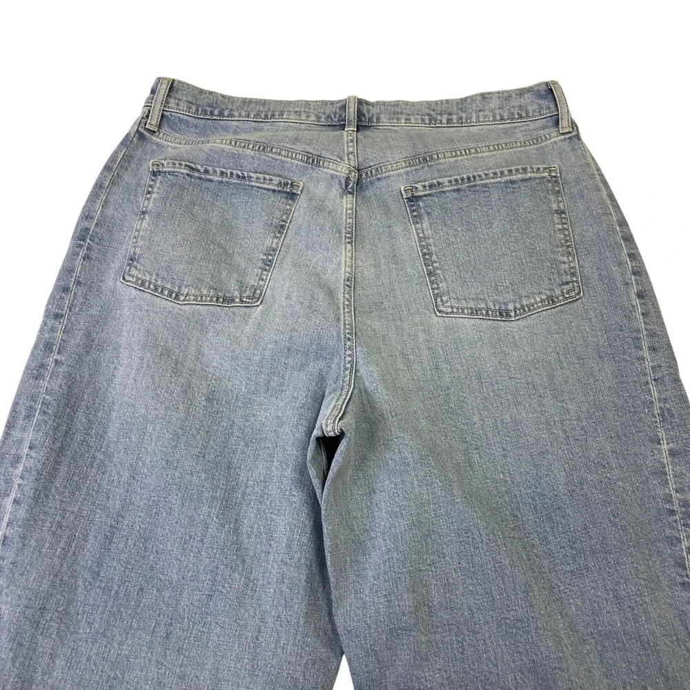NEW Old Navy High-Rise Barrel Leg Jeans Light Wash Blue Womens 16 Tall - Picture 8 of 14